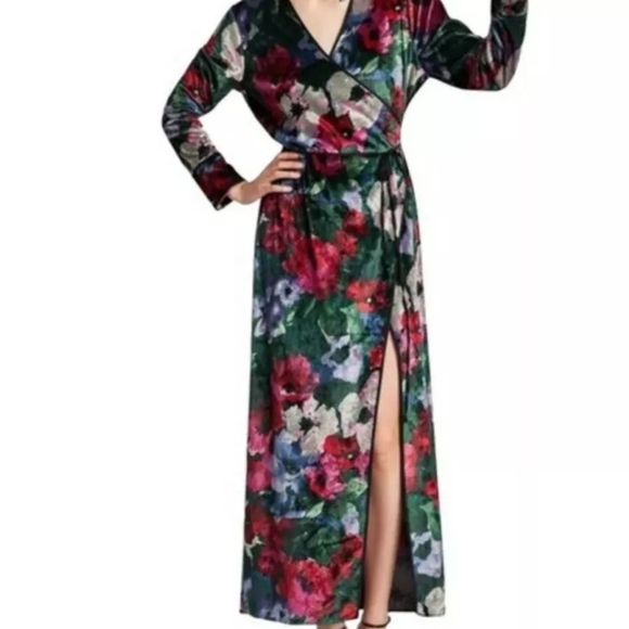 floral kimono wrap dress